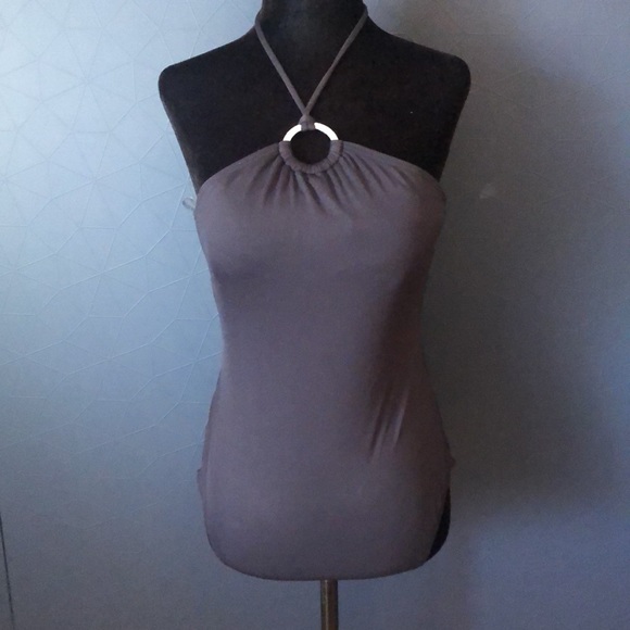 MICHAEL KORS black 1 piece bathing suit size 12 - Picture 2 of 9